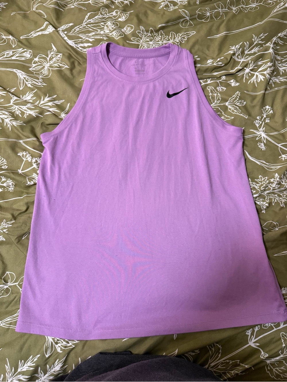 Nike Lavender Women's Athletic Tank Top with Black Swoosh